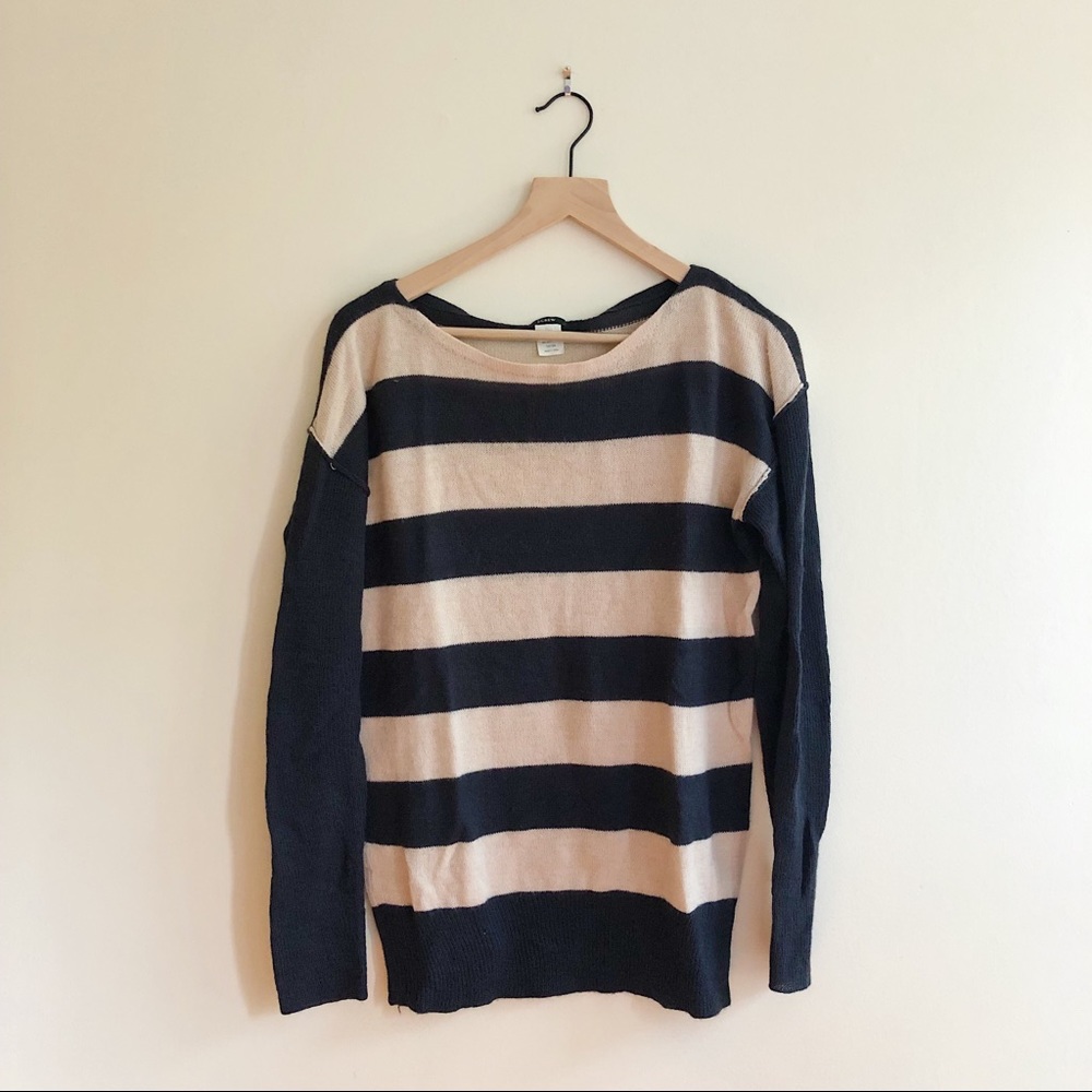 J Crew Dulphine Sailor-Stripe Sweater